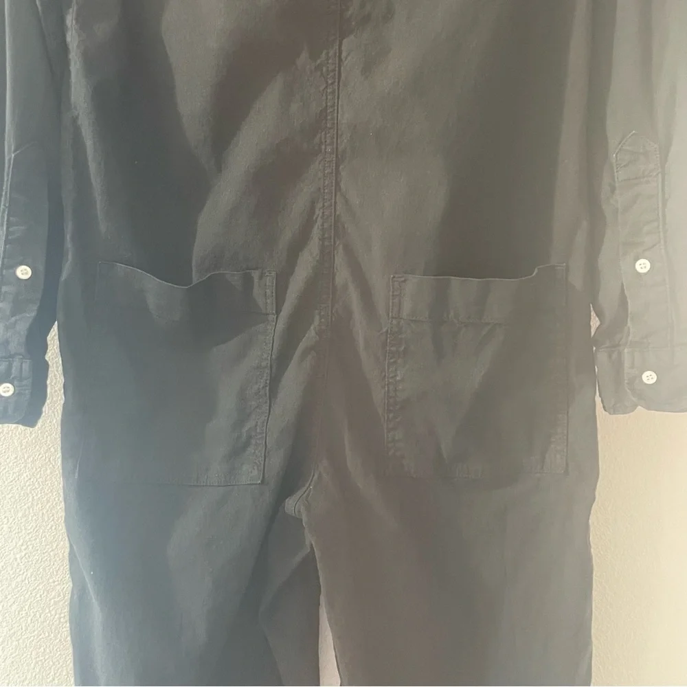 Frank & Eileen | Northern Ireland Black Performance Linen Blend Jumpsuit Medium - Picture 9 of 10
